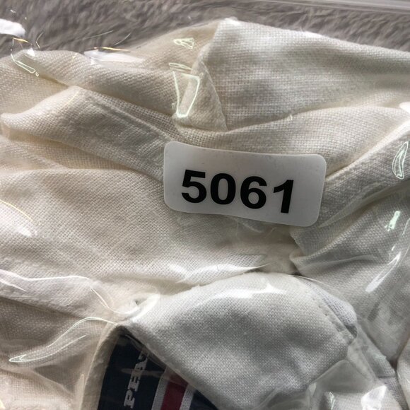 Phat Farm Mens Pants Size 34 White Straight Trousers 100% Linen Blend Casual - Picture 14 of 15